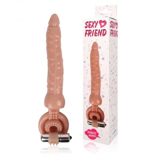 Телесная насадка на член Sexy Friend для двойного проникновения - 18 см. - Bior toys - купить с доставкой в Тюмени