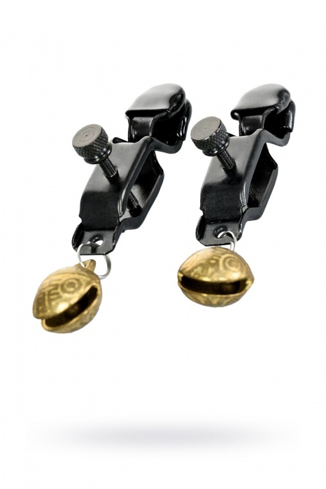 Черно-золотистые зажимы для сосков TOYFA Theatre - ToyFa - купить с доставкой в Тюмени