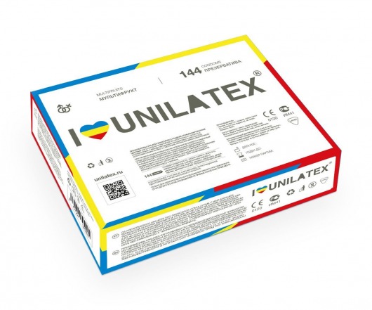 Разноцветные ароматизированные презервативы Unilatex Multifruits - 144 шт. - Unilatex - купить с доставкой в Тюмени
