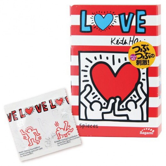 Презервативы Sagami LOVE Keith Haring - 12 шт. - Sagami - купить с доставкой в Тюмени
