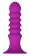 Фиолетовый ребристый анальный стимулятор RIBBED PLUG - 13,5 см. - Dream Toys