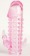 Розовая гелевая насадка с 2 отростками - 13 см. - ToyFa - в Тюмени купить с доставкой