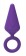 Фиолетовая конусовидная анальная пробка с колечком-ограничителем - 6,5 см. - Chisa
