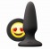 Черная силиконовая пробка среднего размера Emoji ILY - 10,2 см. - NS Novelties - купить с доставкой в Тюмени