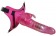 Розовый страпон 10 Mode Vibrations 8.5  Harness Rabbit Dong - 19 см. - Howells - купить с доставкой в Тюмени