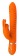 Оранжевый вибратор MIDNIGHT MAGIC со стимулятором клитора - 22 см. - Dream Toys
