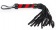 Черно-красная многохвостая плеть с петлей - 27 см. - Bior toys - купить с доставкой в Тюмени
