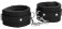 Черные наручники Plush Leather Hand Cuffs - Shots Media BV - купить с доставкой в Тюмени