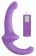 Фиолетовый безремневой вибрострапон с пультом управления Vibrating Silicone Strapless Strapon - Shots Media BV - купить с доставкой в Тюмени