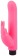 Розовый вибромассажер с клиторальным отростком G Rabbit - 15 см. - Seven Creations