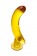 Жёлтый стимулятор-банан из стекла - 16,5 см. - Sexus