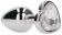 Серебристая анальная пробка с прозрачным кристаллом в форме сердца - 7,1 см. - Shots Media BV - купить с доставкой в Тюмени