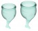 Набор темно-зеленых менструальных чаш Feel secure Menstrual Cup - Satisfyer - купить с доставкой в Тюмени