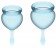 Набор голубых менструальных чаш Feel good Menstrual Cup - Satisfyer - купить с доставкой в Тюмени