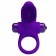 Фиолетовое эрекционное виброкольцо в клиторальной щеточкой Vibrant Penis Ring II - Baile - в Тюмени купить с доставкой