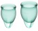 Набор темно-зеленых менструальных чаш Feel confident Menstrual Cup - Satisfyer - купить с доставкой в Тюмени