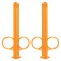 Набор из 2 оранжевых шприцов для введения лубриканта Lube Tube - California Exotic Novelties - купить с доставкой в Тюмени