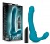 Бирюзовый безремневой страпон Luna Strapless Silicone Dildo - 22,86 см. - Blush Novelties - купить с доставкой в Тюмени
