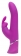 Лиловый вибратор Curve Thrusting Rechargeable Rabbit Vibrator - 24,1 см. - Happy Rabbit