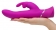 Лиловый вибратор Curve Thrusting Rechargeable Rabbit Vibrator - 24,1 см. - Happy Rabbit