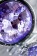 Серебристая гладкая коническая анальная пробка с фиолетовым кристаллом - 7 см. - Штучки-дрючки - купить с доставкой в Тюмени