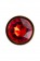 Золотистая гладкая коническая анальная пробка с красным кристаллом - 7 см. - Штучки-дрючки - купить с доставкой в Тюмени