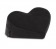 Черная вельветовая подушка для любви Liberator Retail Heart Wedge - Liberator - купить с доставкой в Тюмени