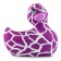 Филетово-белый вибратор-уточка I Rub My Duckie 2.0 Wild - Big Teaze Toys - купить с доставкой в Тюмени