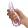 Нежно-розовый изогнутый фаллоимитатор с рельефом - 15 см. - Glas