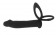 Черная вибронасадка для двойного проникновения с 2 эрекционными кольцами - 12,7 см. - OYO - купить с доставкой в Тюмени