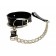 Черный ошейник с поводком из эко-кожи - БДСМ Арсенал - купить с доставкой в Тюмени Черный ошейник с поводком из эко-кожи - БДСМ Арсенал - купить с доставкой в Тюмени