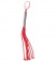 Красная резиновая плеть с 8 хлыстами - 35 см. - Sitabella - купить с доставкой в Тюмени