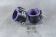 Чёрные подвёрнутые наножники с фиолетовым подкладом - Beastly - купить с доставкой в Тюмени