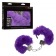 Металлические наручники с фиолетовым мехом Ultra Fluffy Furry Cuffs - California Exotic Novelties - купить с доставкой в Тюмени