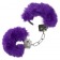 Металлические наручники с фиолетовым мехом Ultra Fluffy Furry Cuffs - California Exotic Novelties - купить с доставкой в Тюмени
