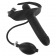 Черный надувной кляп-страпон Inflatable Gag with Dildo - 14,5 см. - XR Brands - купить с доставкой в Тюмени