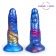 Фантазийный разноцветный фаллоимитатор на присоске - 21 см. - Bior toys