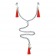 Зажимы на соски и клитор с игривыми красными кисточками Nipple Clit Tassel Clamp With Chain - Lovetoy - купить с доставкой в Тюмени