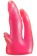 Розовая гелевая насадка с двумя стволами для страпона - 17 см. - LOVETOY (А-Полимер) - купить с доставкой в Тюмени