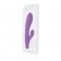 Фиолетовый вибратор с клиторальным пальчиком TINY RABBIT SILICONE - 15 см. - Toyz4lovers