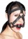 Черная маска из кожи с кляпом в форме шарика - Orion - купить с доставкой в Тюмени
