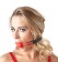 Силиконовый кляп-шар на чёрных ремешках Red Gag silicone - Orion - купить с доставкой в Тюмени