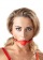 Силиконовый кляп-шар на чёрных ремешках Red Gag silicone - Orion - купить с доставкой в Тюмени