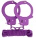 Фиолетовые наручники из листового металла в комплекте с веревкой BONDX METAL CUFFS LOVE ROPE SET - Dream Toys - купить с доставкой в Тюмени