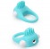 Голубое эрекционное кольцо с щеточкой LIT-UP SILICONE STIMU RING 5 - Dream Toys - в Тюмени купить с доставкой