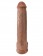 Кофейный фаллоимитатор-гигант 15  Cock with Balls - 40,6 см. - Pipedream