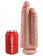 Телесный сдвоенный фаллоимитатор 9  Two Cocks One Hole - 25 см. - Pipedream